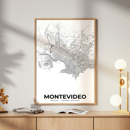 Montevideo Elegant Map Poster