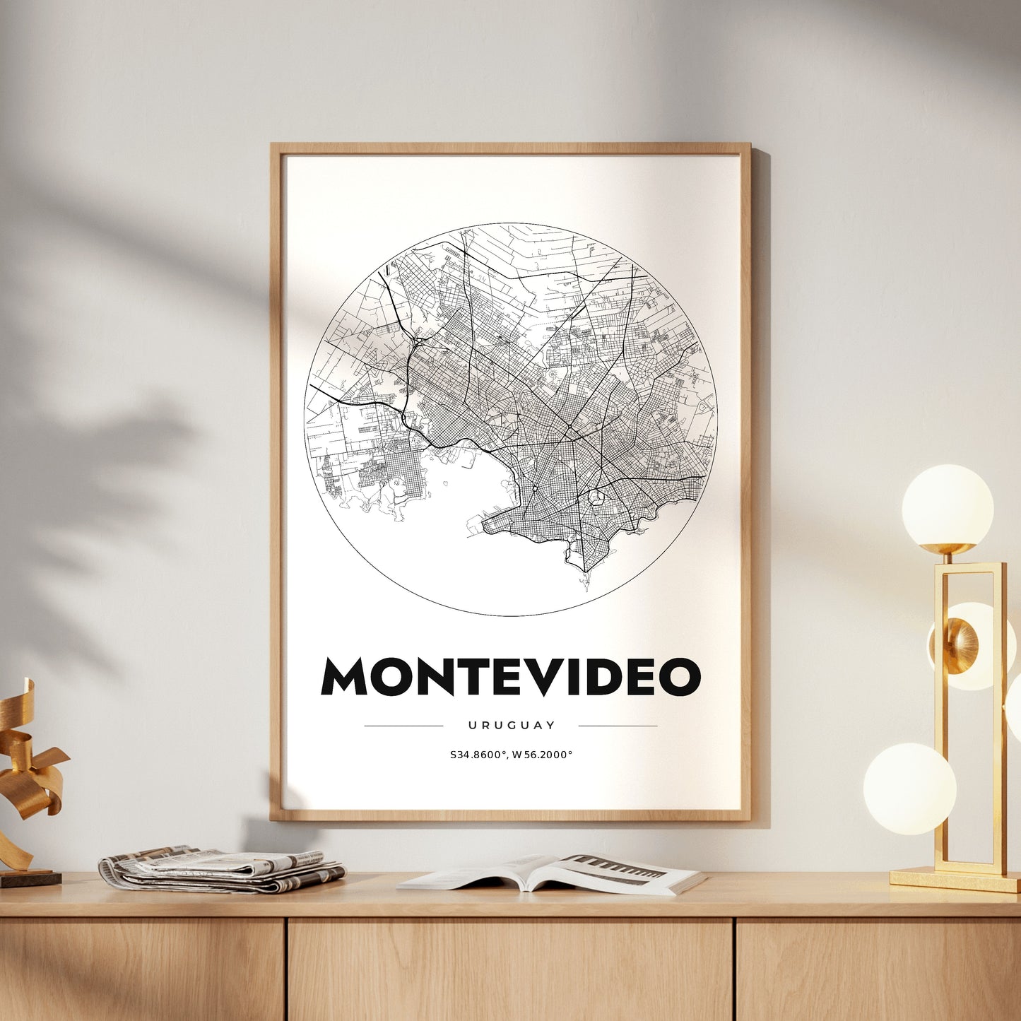 Montevideo Spot Map Poster