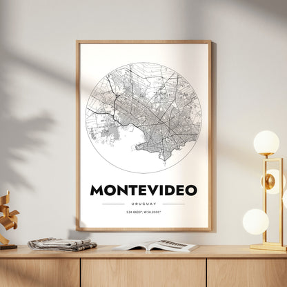 Montevideo Spot Map Poster