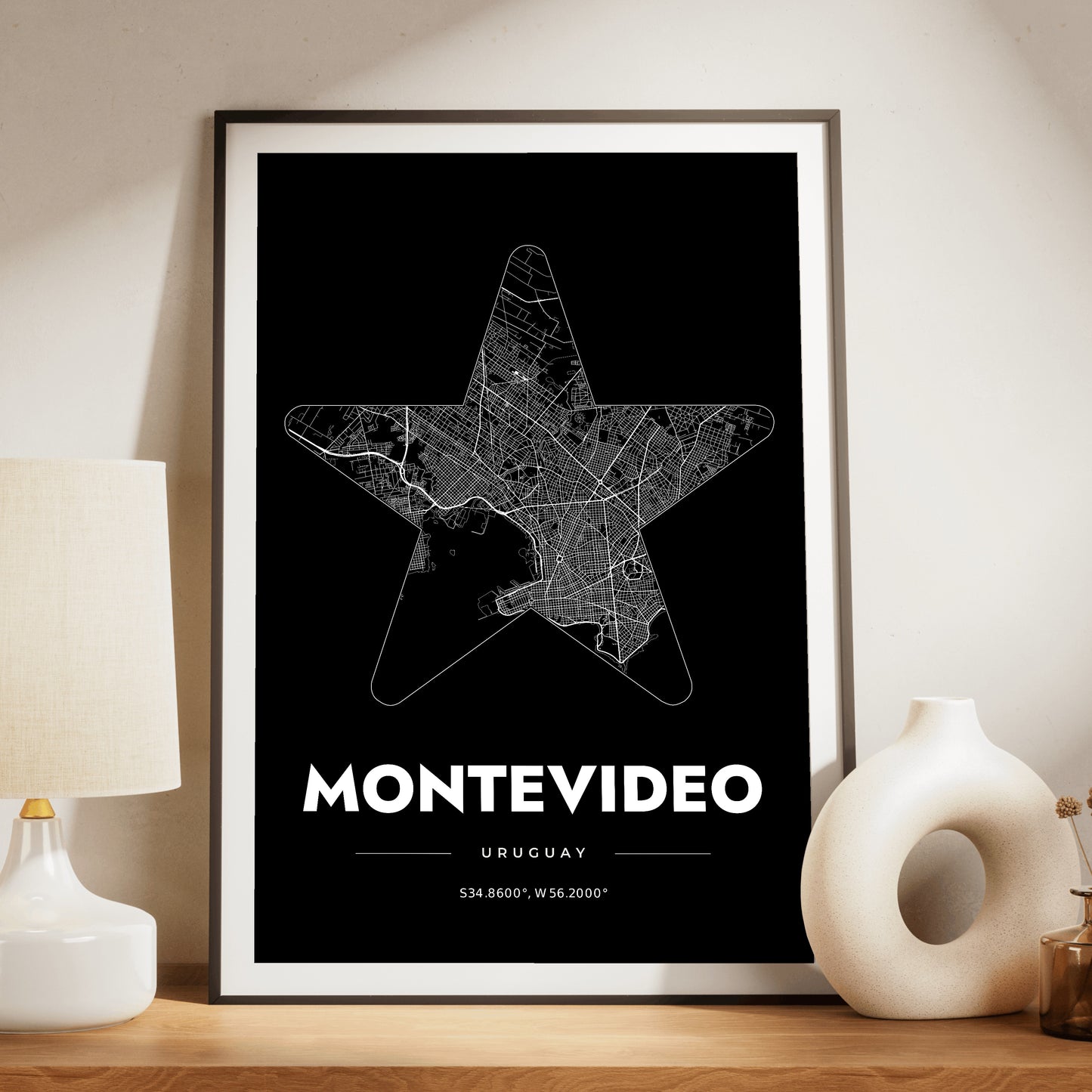 Montevideo Star Map Poster