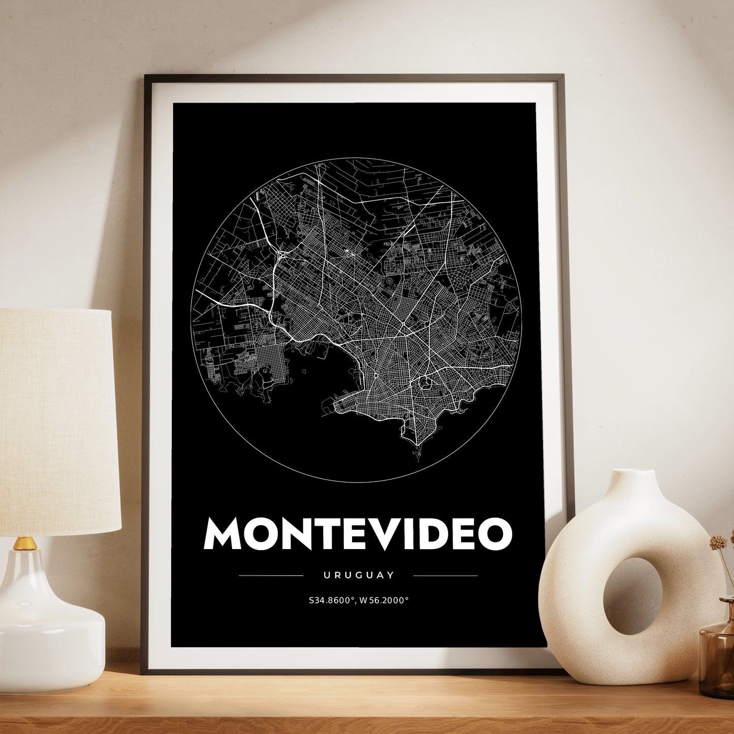 Montevideo Spot Map Poster