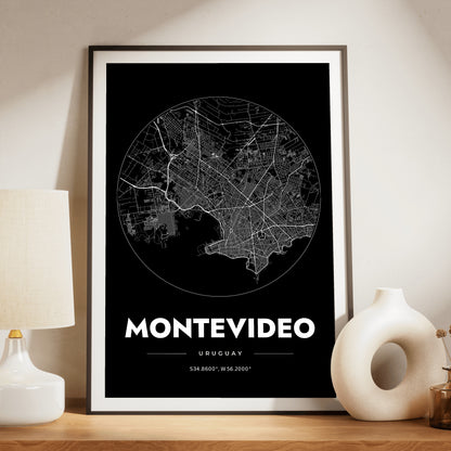 Montevideo Spot Map Poster