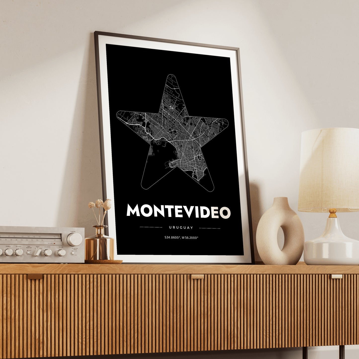Montevideo Star Map Poster