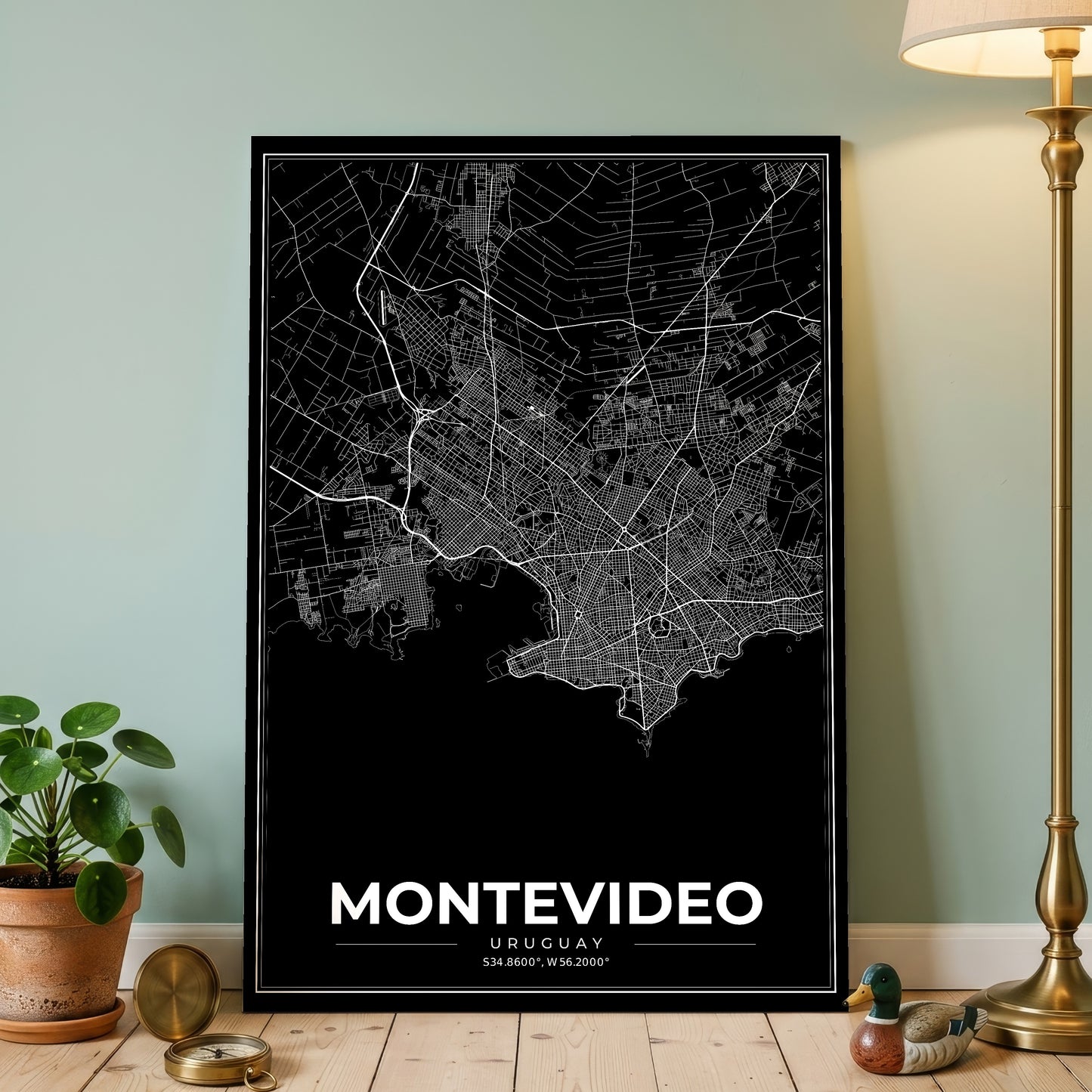 Montevideo Modern Map Poster