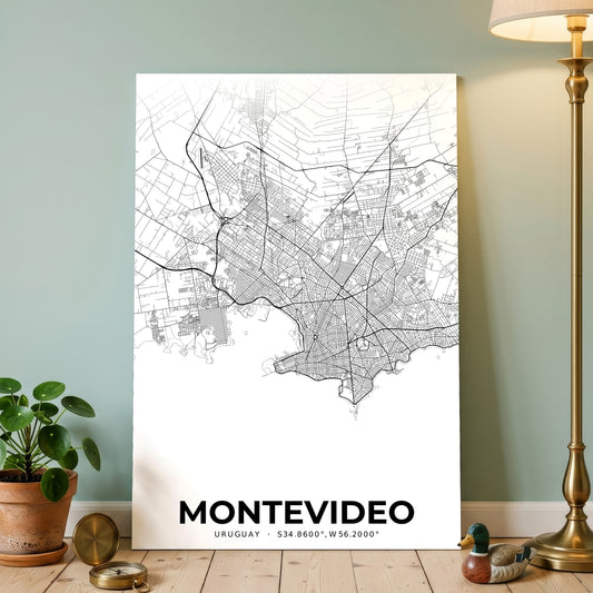 Montevideo Elegant Map Poster