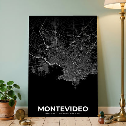 Montevideo Elegant Map Poster