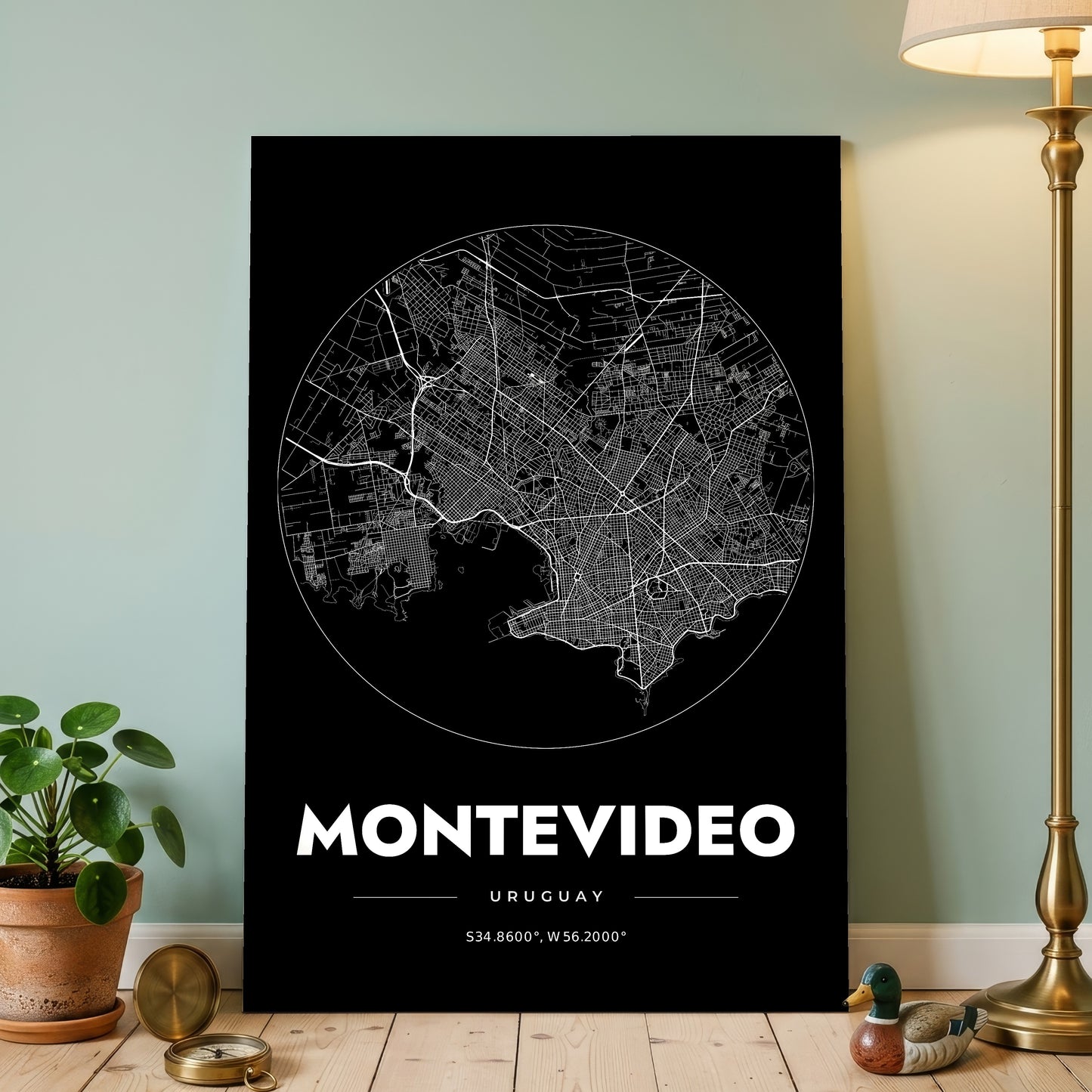 Montevideo Spot Map Poster