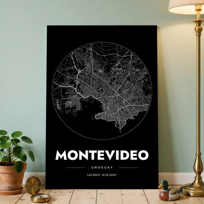 Montevideo Spot Map Poster