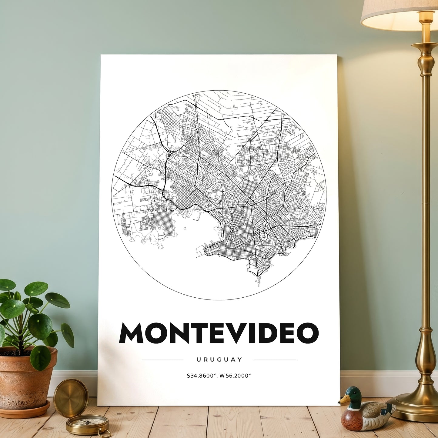 Montevideo Spot Map Poster