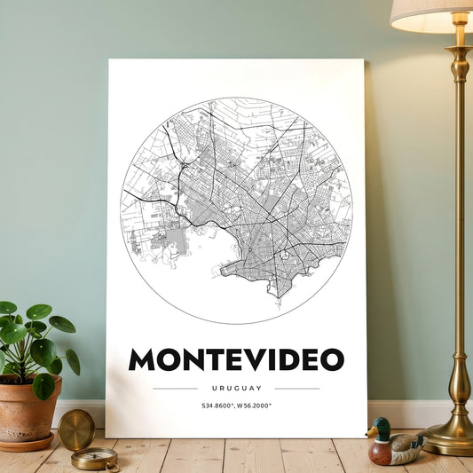 Montevideo Spot Map Poster