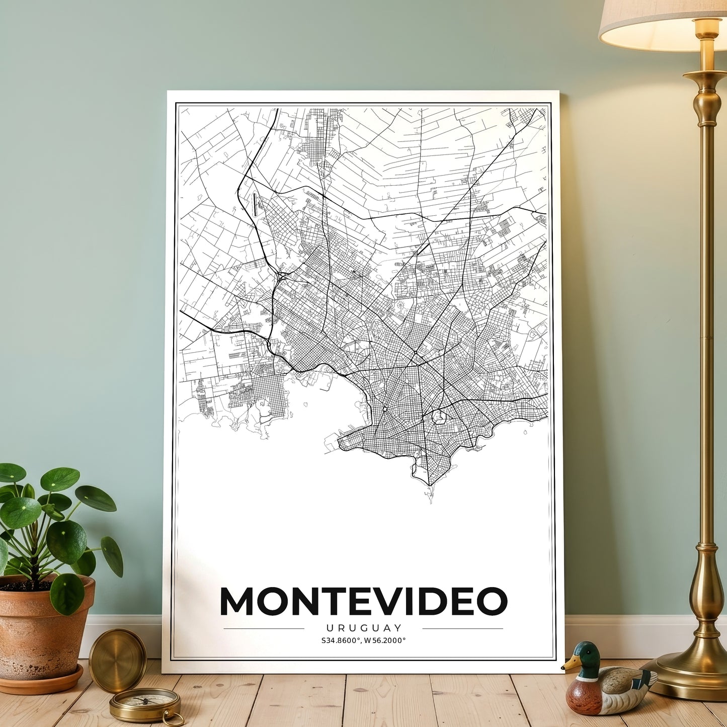 Montevideo Modern Map Poster