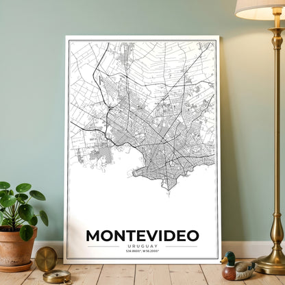 Montevideo Modern Map Poster