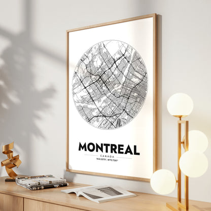 Montreal Spot Map Poster