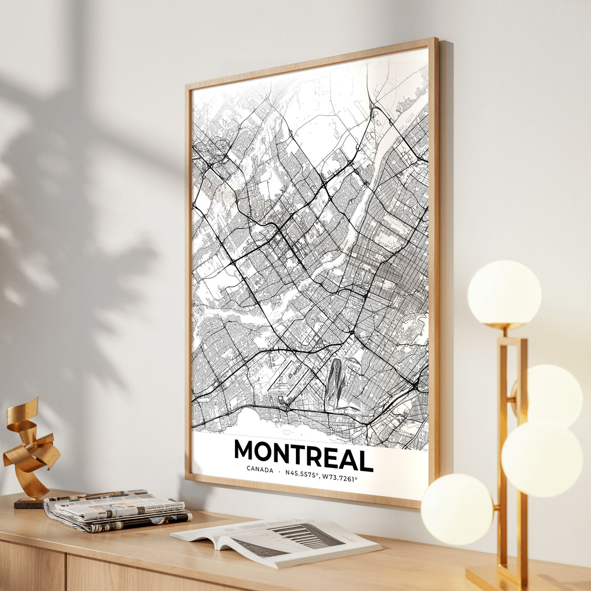 Montreal Elegant Map Poster