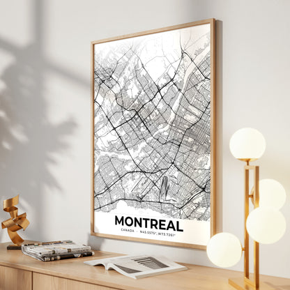 Montreal Elegant Map Poster