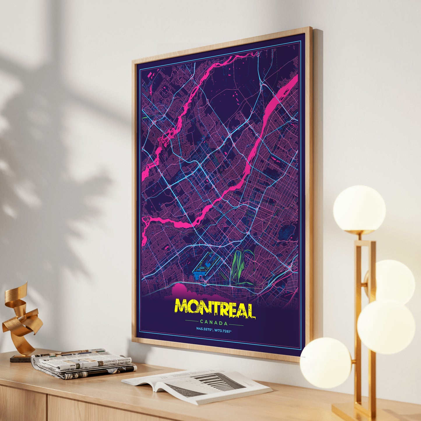 Montreal Cyberpunk Map Poster