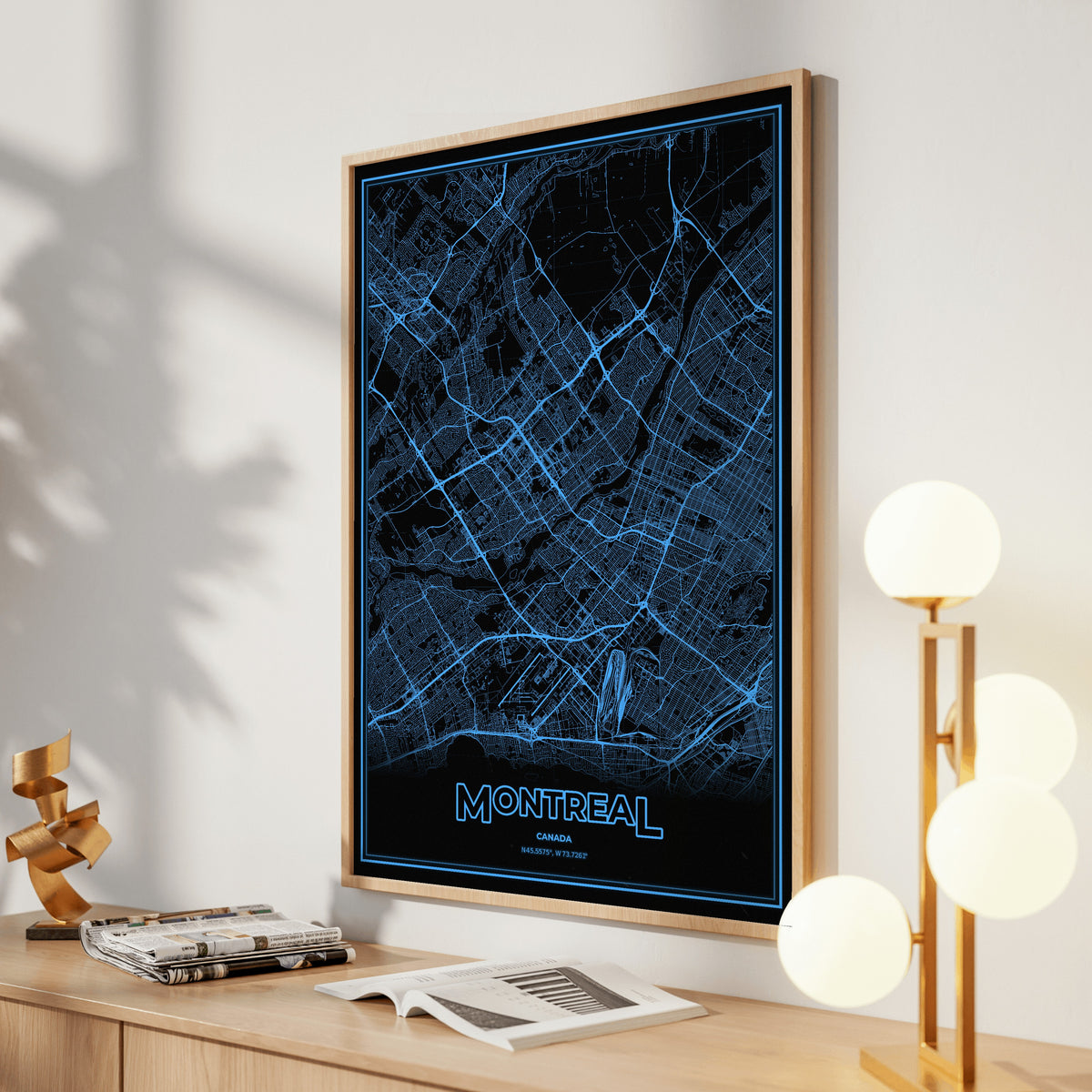Montreal Phosphor Map Poster - IBM Blue