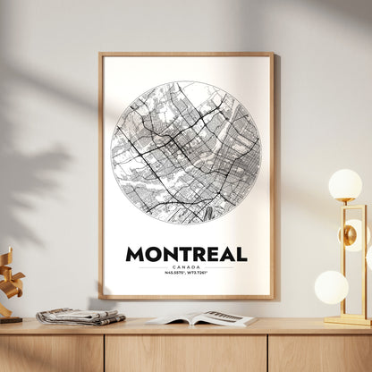 Montreal Spot Map Poster