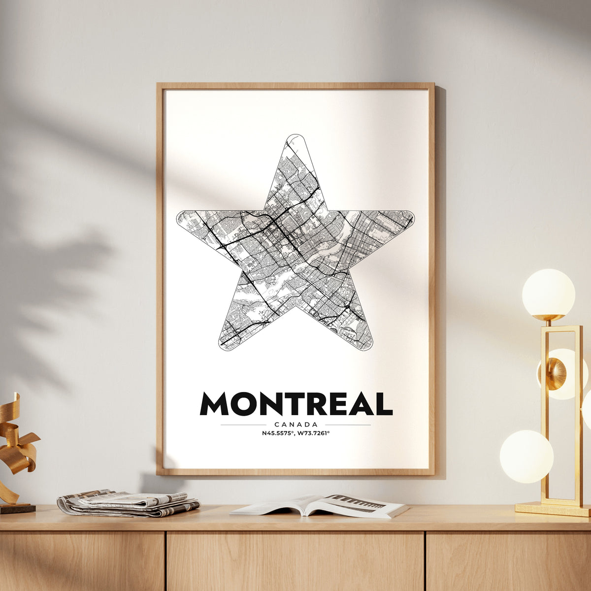 Montreal Star Map Poster