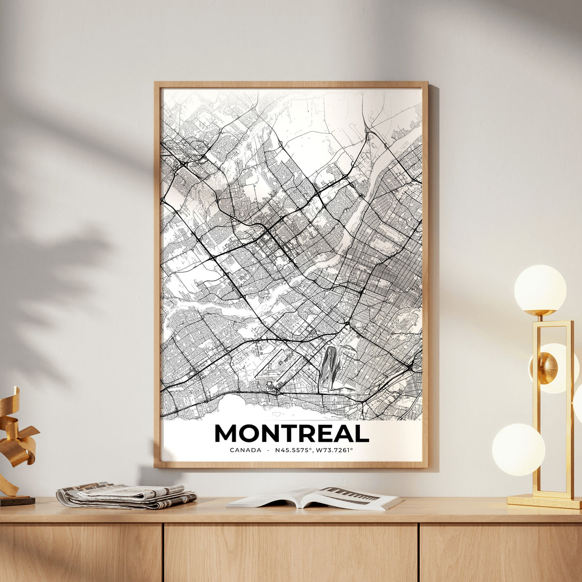 Montreal Elegant Map Poster
