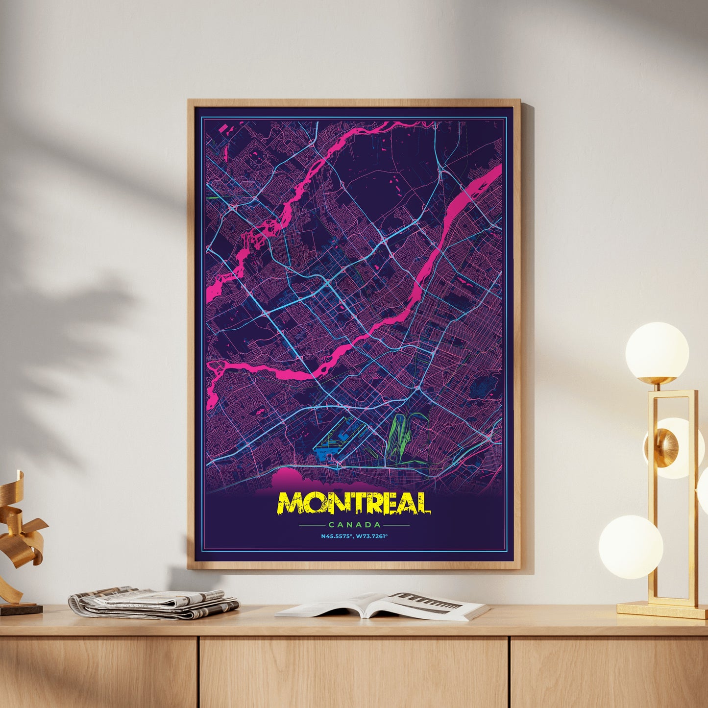 Montreal Cyberpunk Map Poster