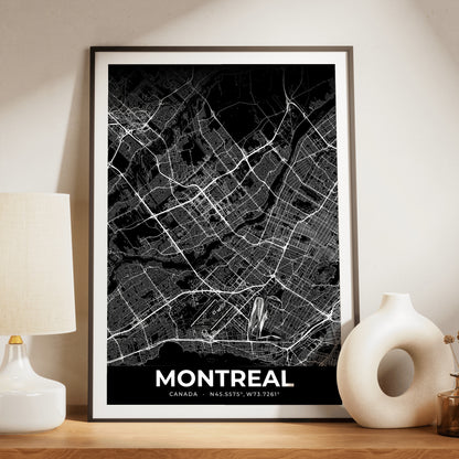 Montreal Elegant Map Poster