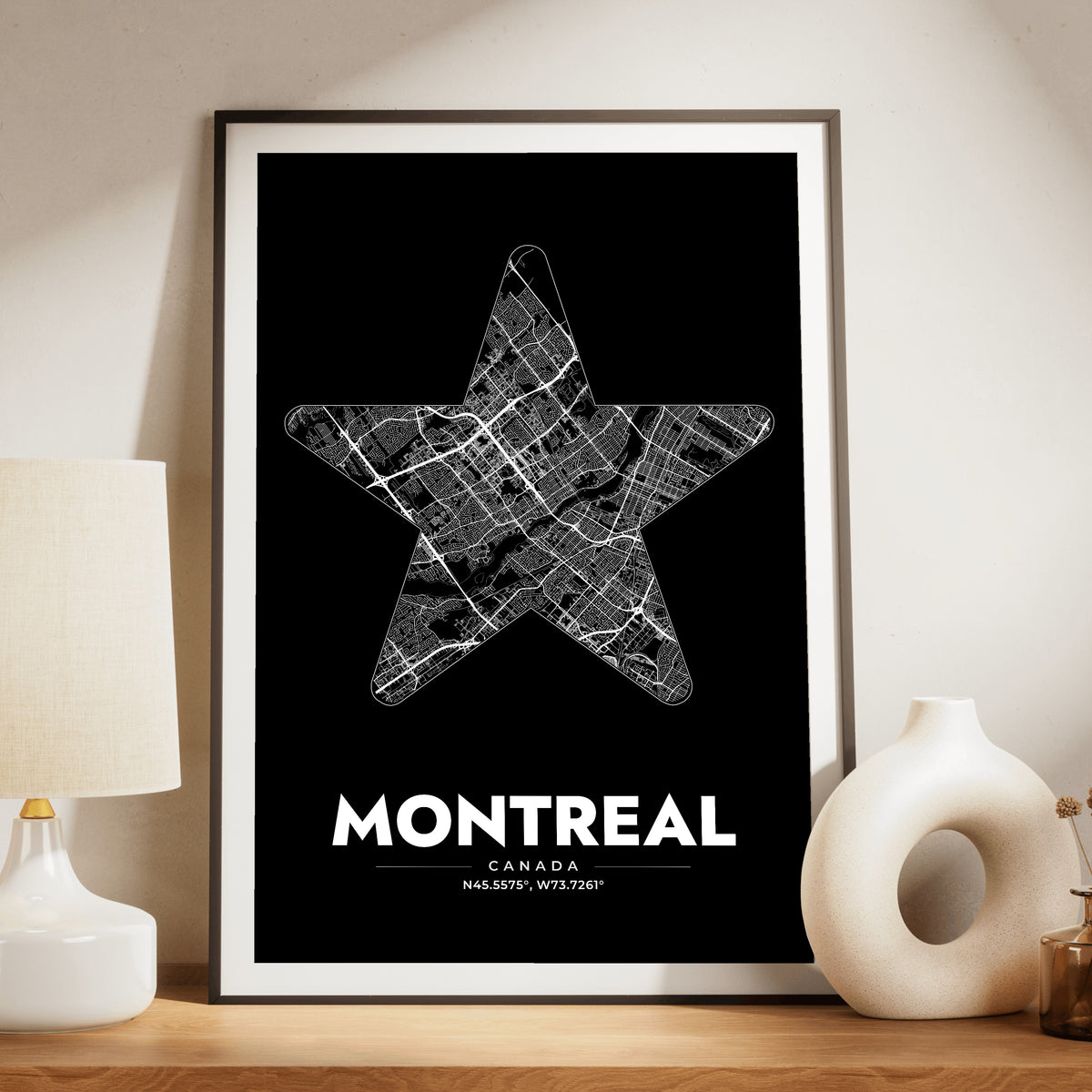 Montreal Star Map Poster