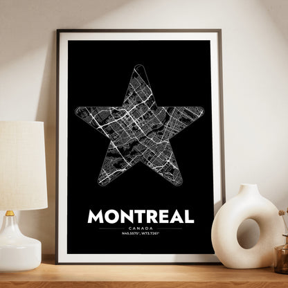 Montreal Star Map Poster