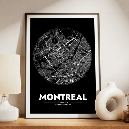 Montreal Spot Map Poster