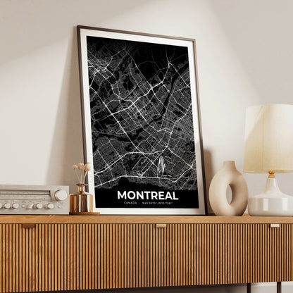 Montreal Elegant Map Poster