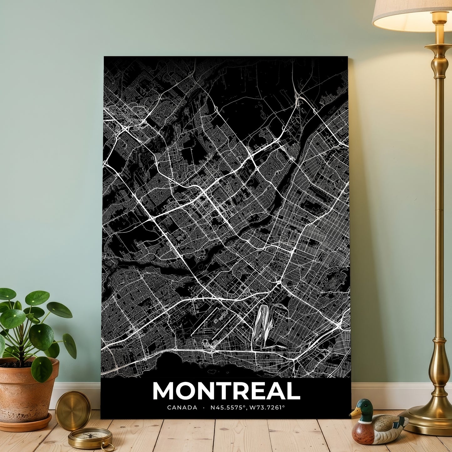 Montreal Elegant Map Poster