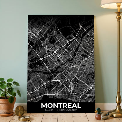 Montreal Elegant Map Poster