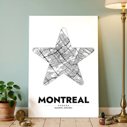 Montreal Star Map Poster