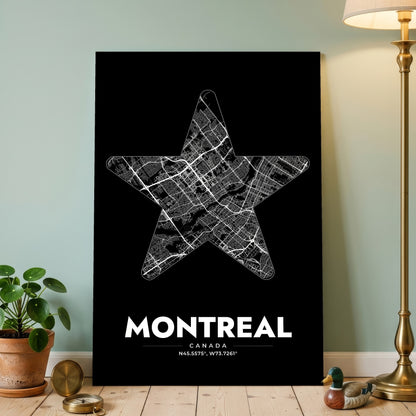 Montreal Star Map Poster