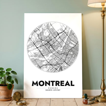 Montreal Spot Map Poster