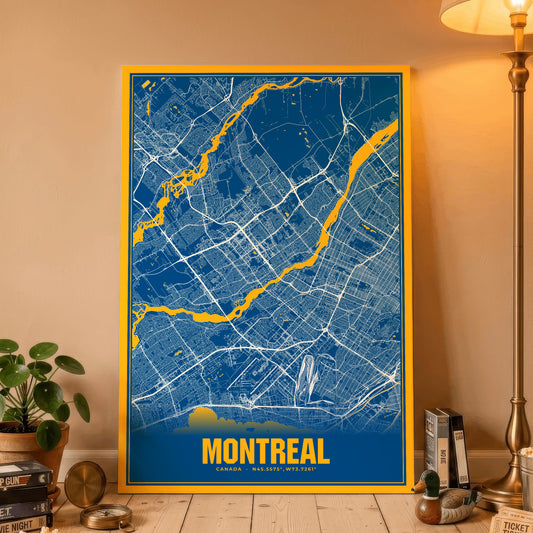 Montreal Blockbuster Map Poster