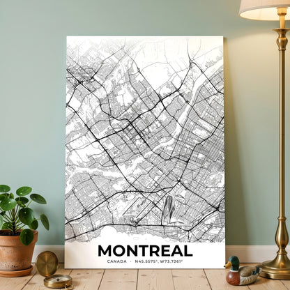 Montreal Elegant Map Poster