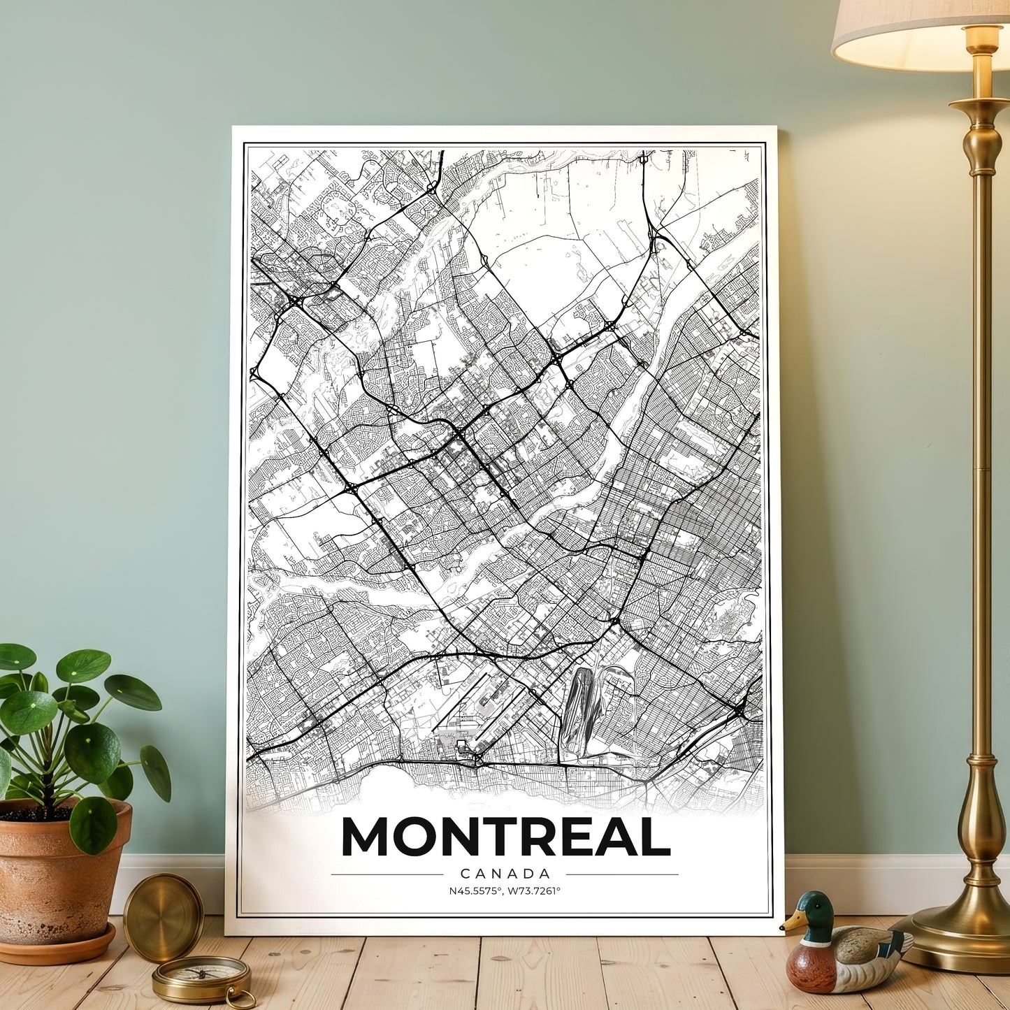 Montreal Modern Map Poster