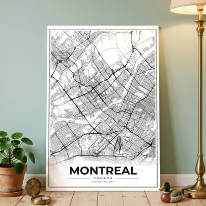 Montreal Modern Map Poster