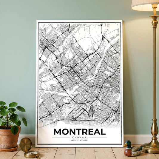 Montreal Modern Map Poster