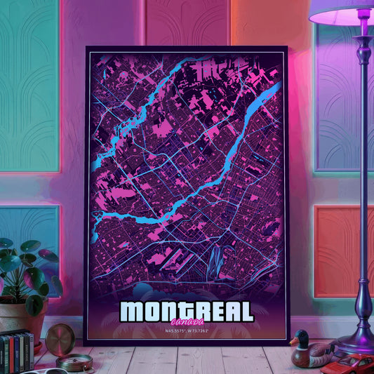 Montreal GTA Map Poster