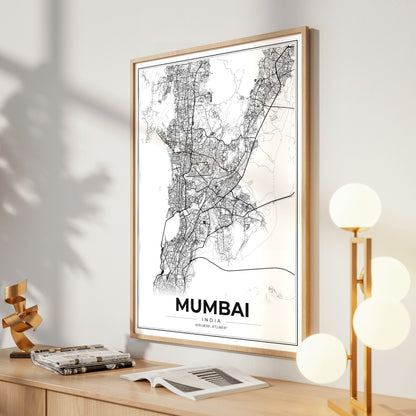Mumbai Modern Map Poster