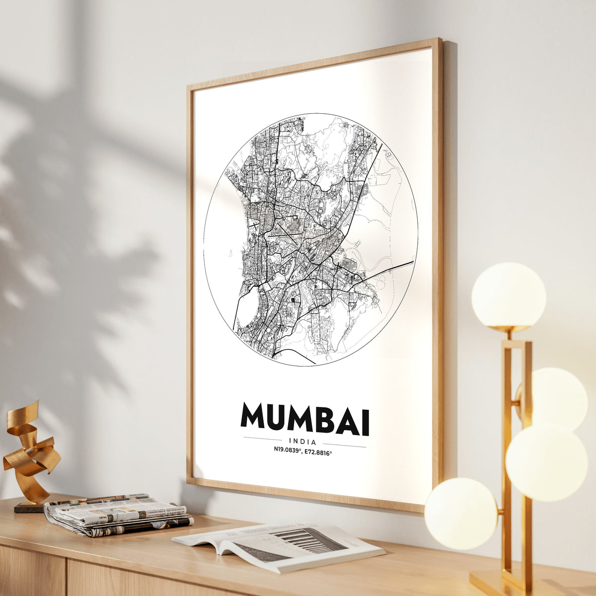 Mumbai Spot Map Poster
