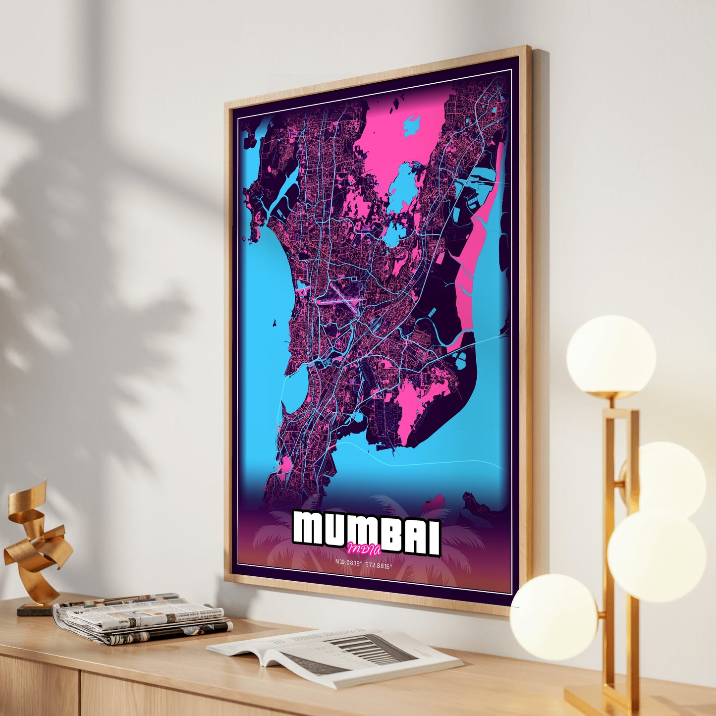 Mumbai GTA Map Poster