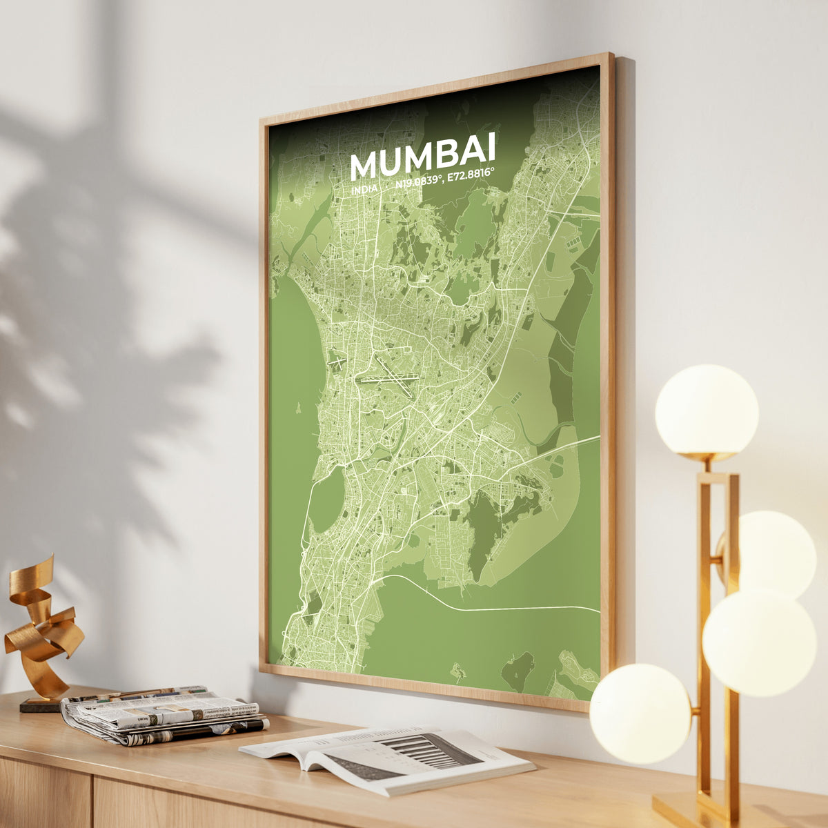 Mumbai Grove Map Poster