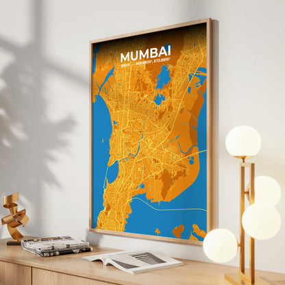 Mumbai Scorch Map Poster