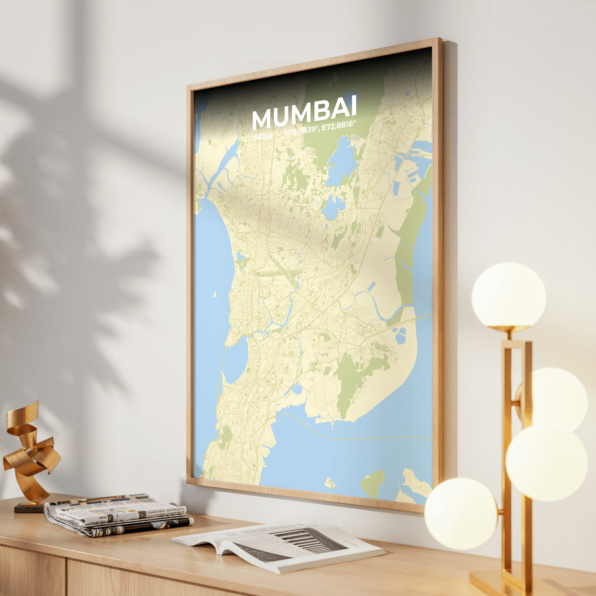 Mumbai Drift Map Poster
