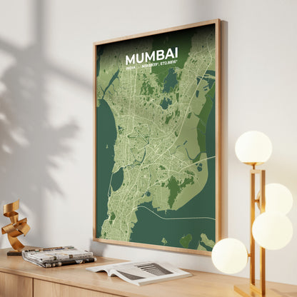 Mumbai Clay Map Poster
