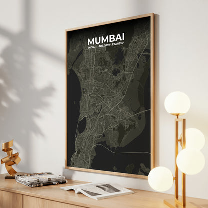 Mumbai Sable Map Poster