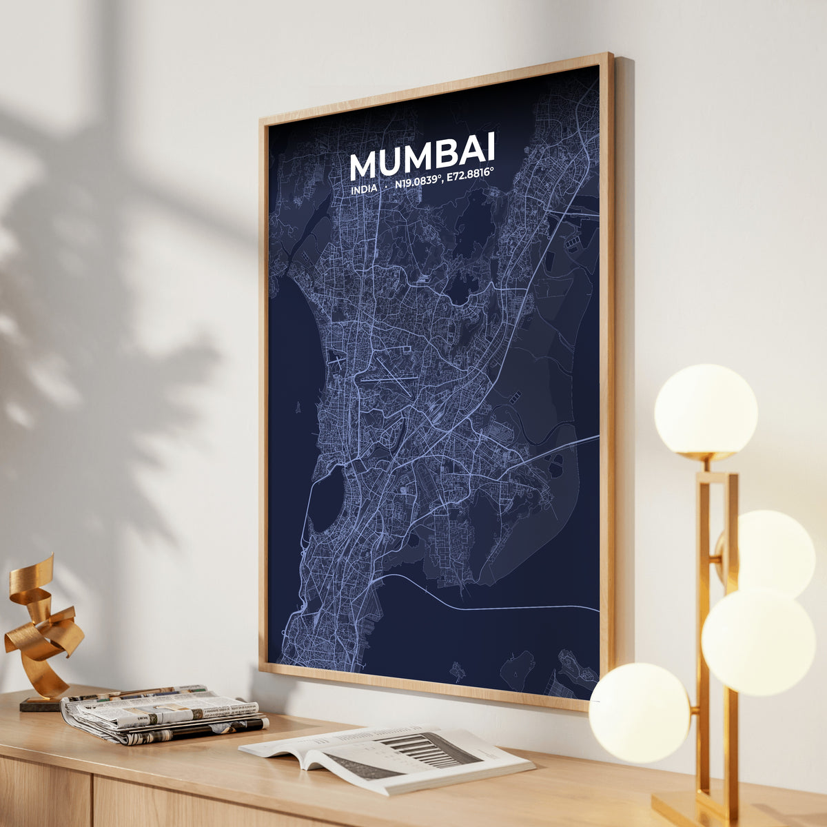 Mumbai Tide Map Poster
